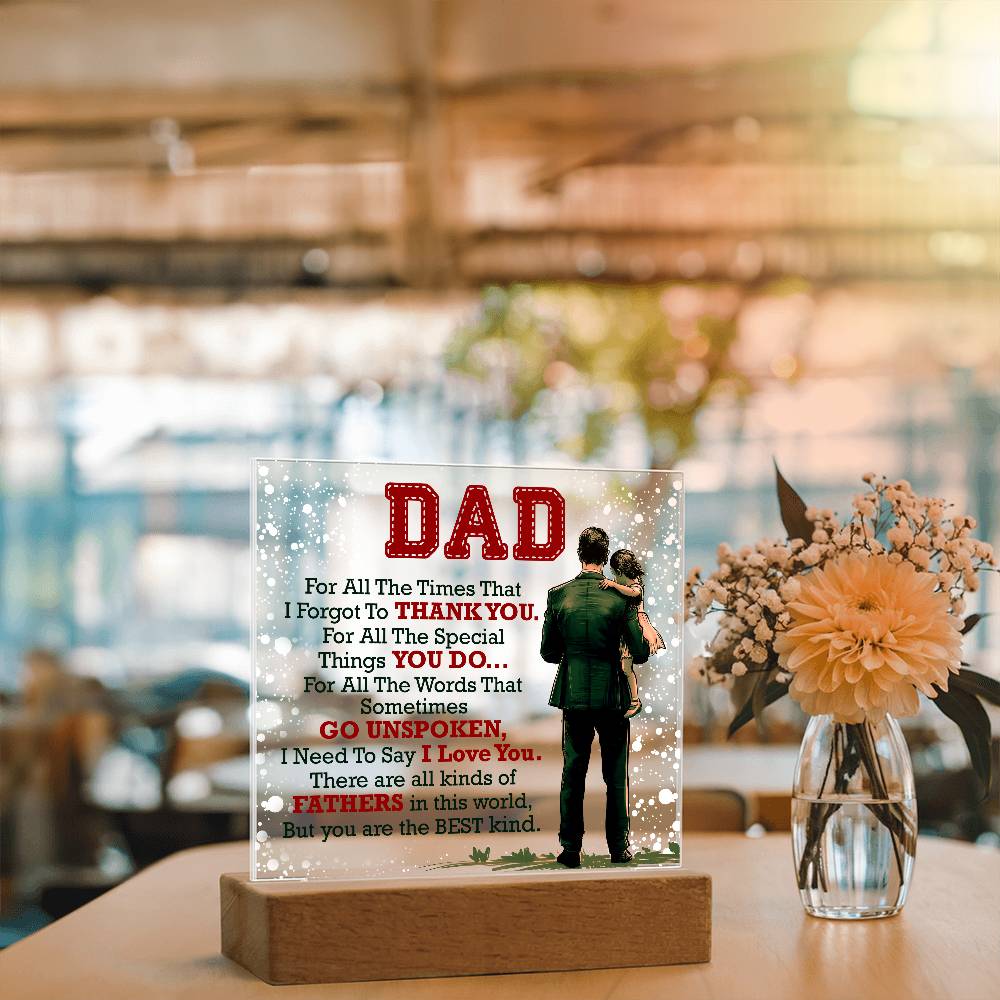 Thank You Dad - Acrylic Square - Fallon Gifts