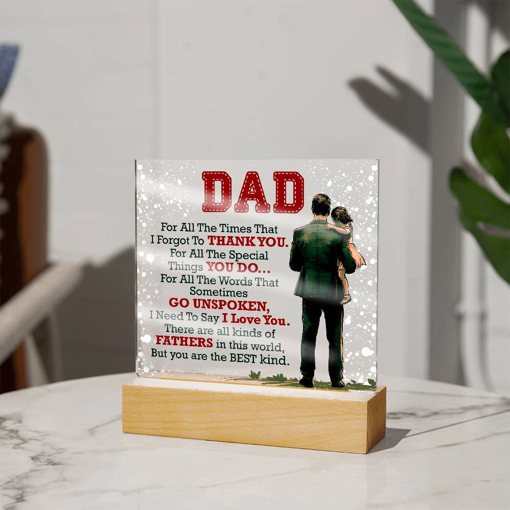 Thank You Dad - Acrylic Square - Fallon Gifts