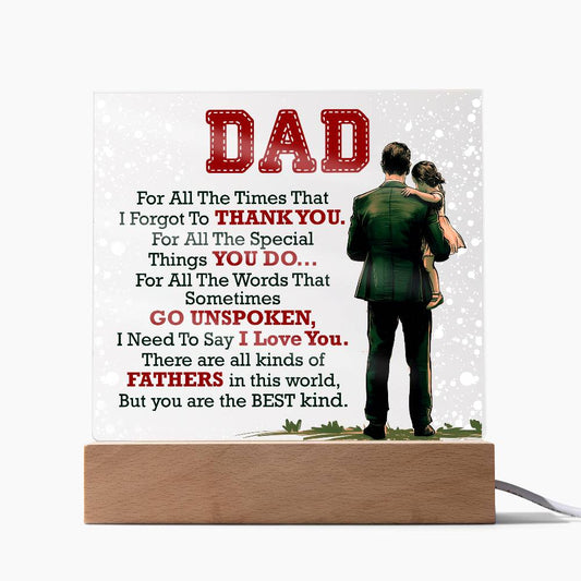 Thank You Dad - Acrylic Square - Fallon Gifts