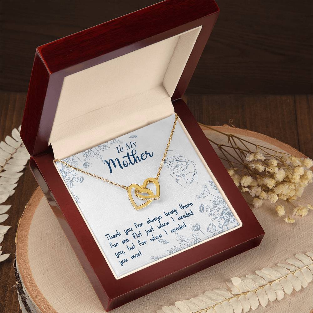 Thank You For Always Being There - Interlocking Hearts Necklace - Fallon Gifts
