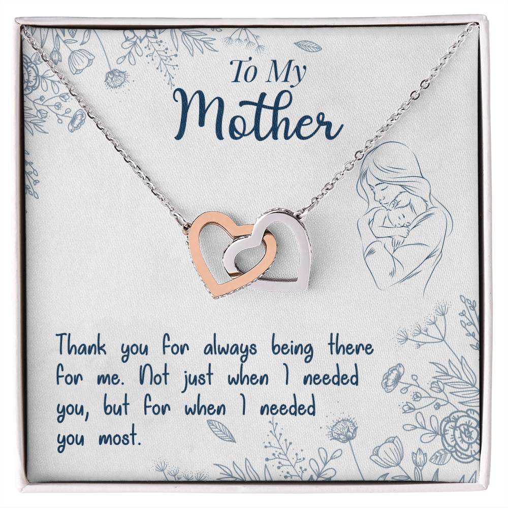Thank You For Always Being There - Interlocking Hearts Necklace - Fallon Gifts
