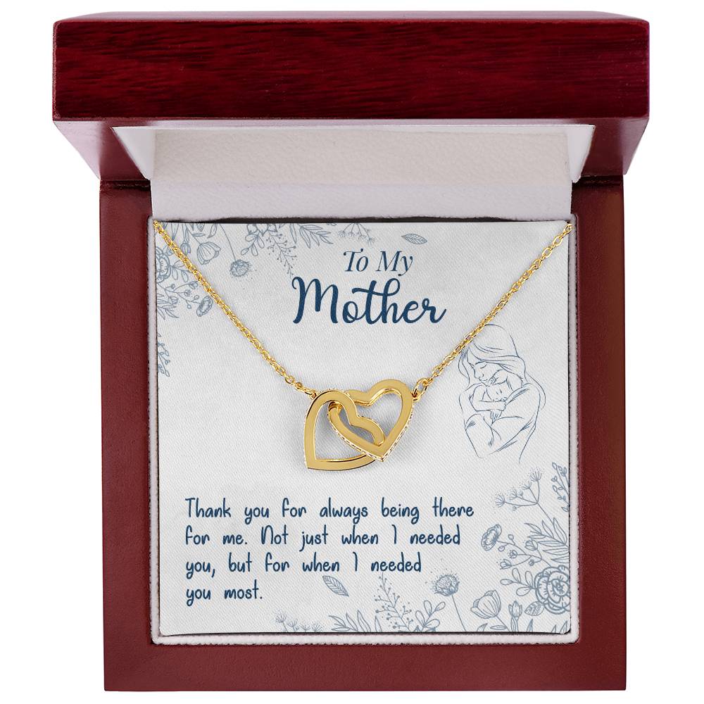 Thank You For Always Being There - Interlocking Hearts Necklace - Fallon Gifts