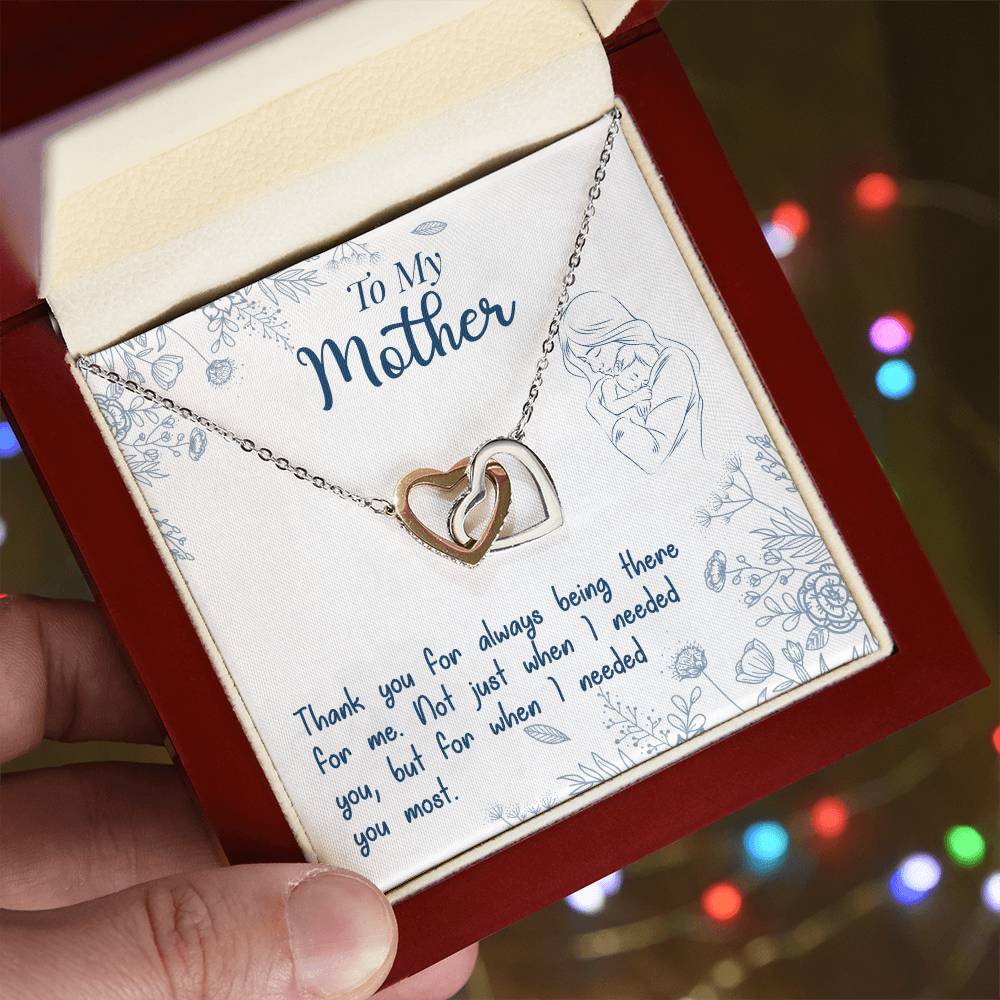 Thank You For Always Being There - Interlocking Hearts Necklace - Fallon Gifts