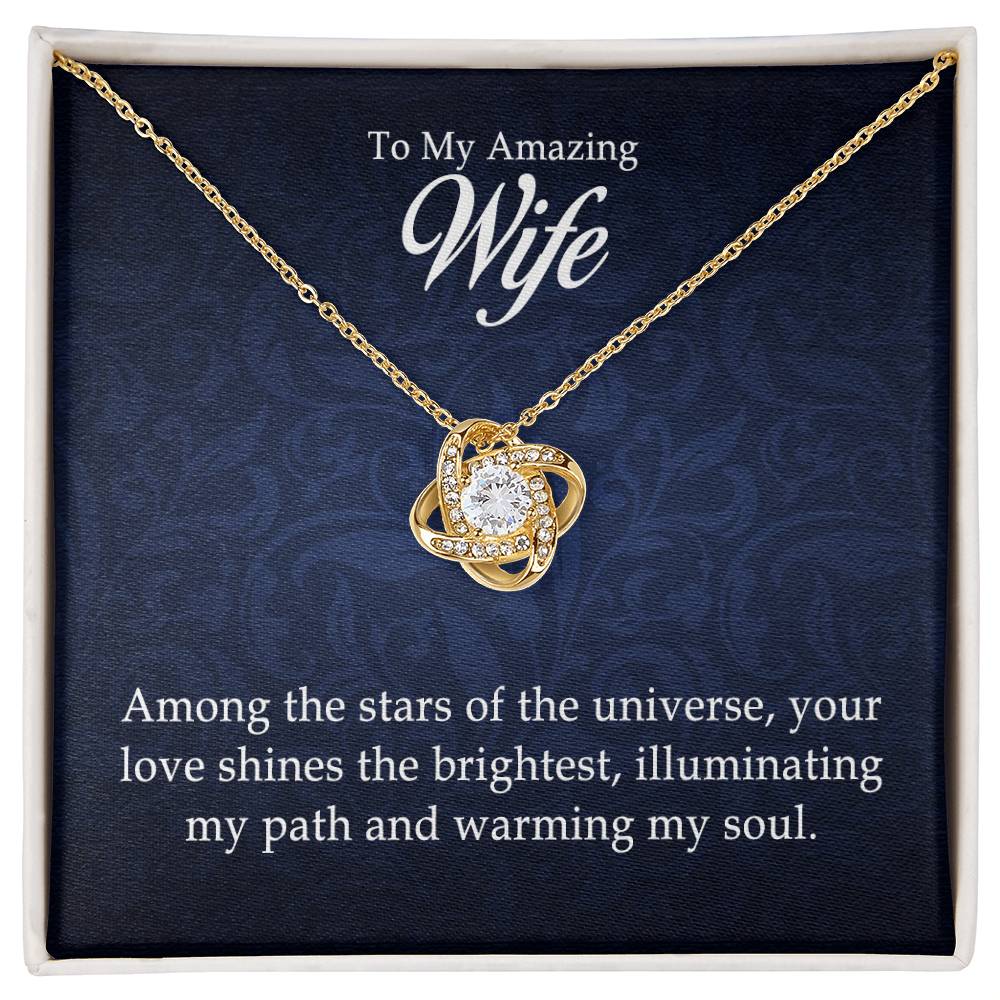 To My Amazing Wife - Love Knot Necklace - Fallon Gifts