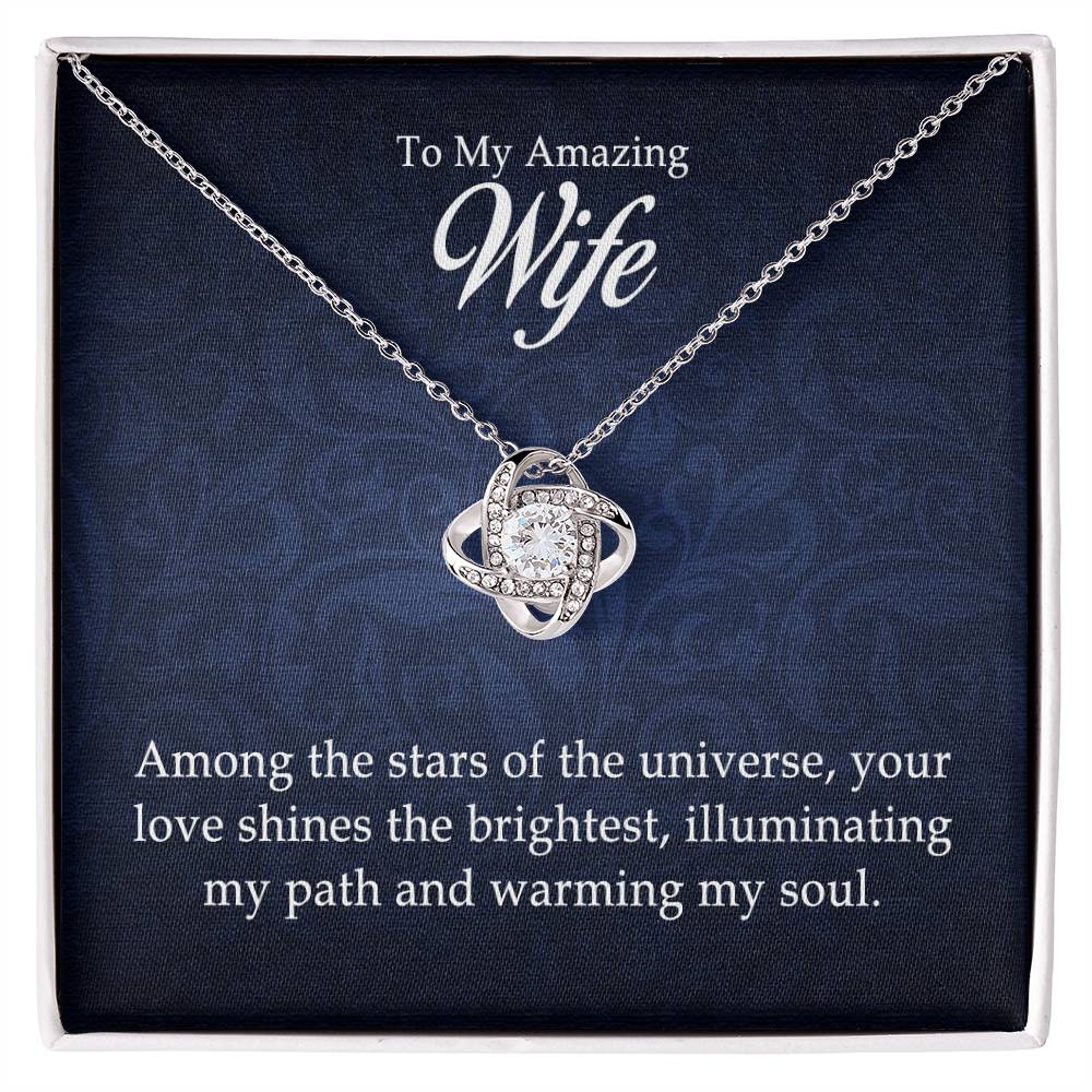 To My Amazing Wife - Love Knot Necklace - Fallon Gifts