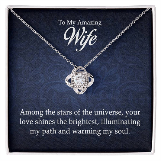 To My Amazing Wife - Love Knot Necklace - Fallon Gifts