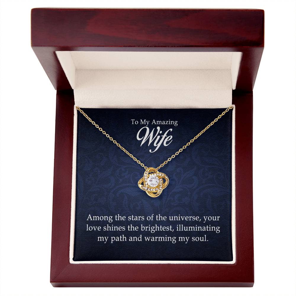 To My Amazing Wife - Love Knot Necklace - Fallon Gifts