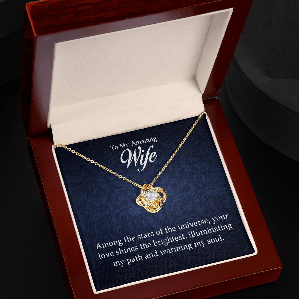 To My Amazing Wife - Love Knot Necklace - Fallon Gifts