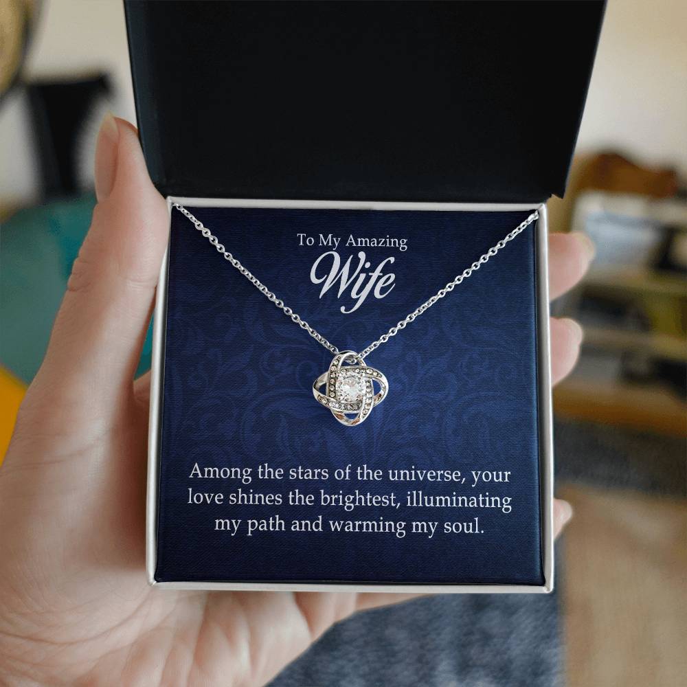 To My Amazing Wife - Love Knot Necklace - Fallon Gifts