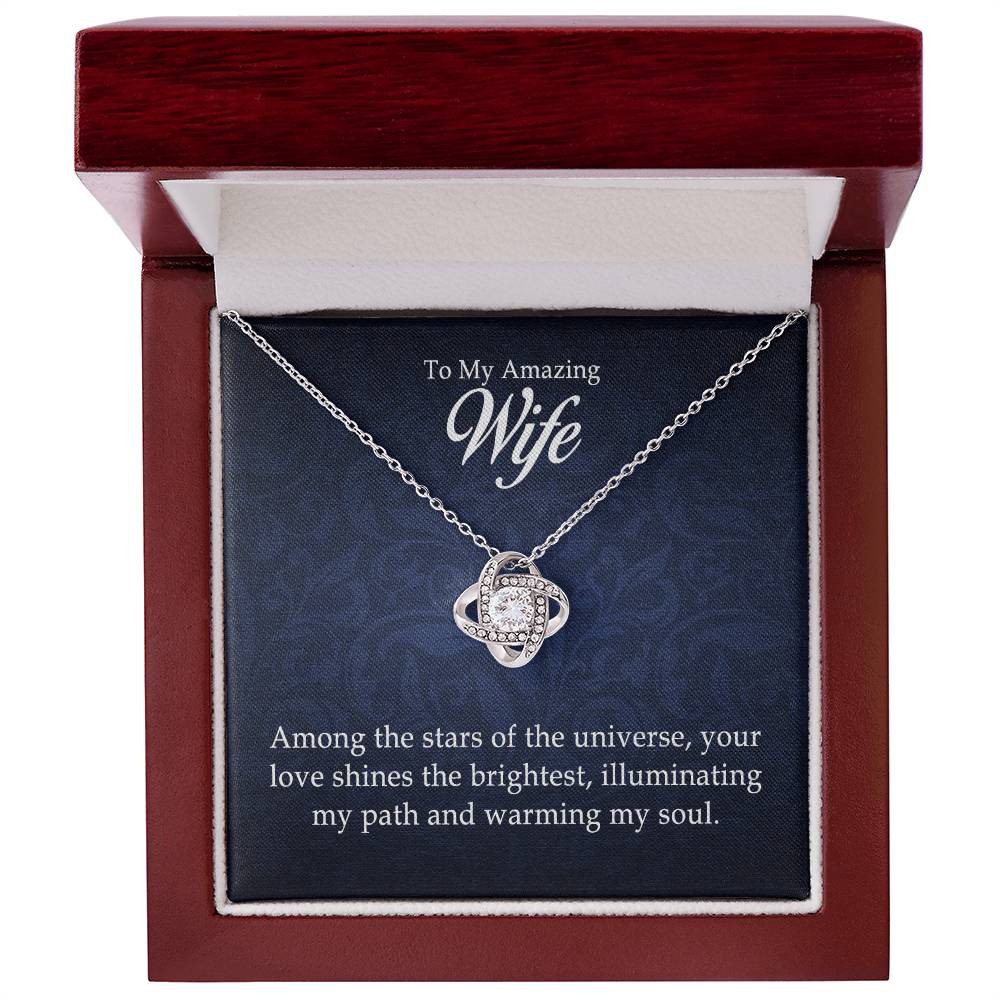 To My Amazing Wife - Love Knot Necklace - Fallon Gifts