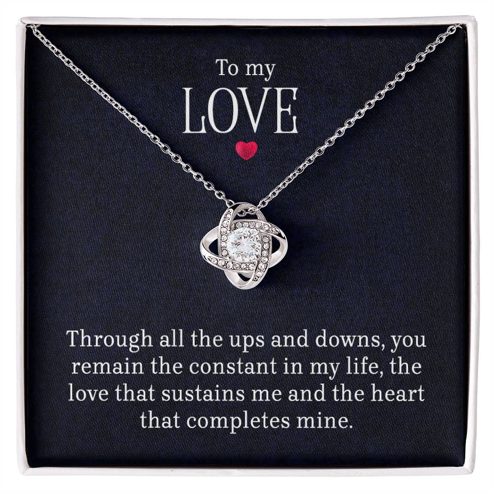 To My Love Love Knot Necklace - Fallon Gifts