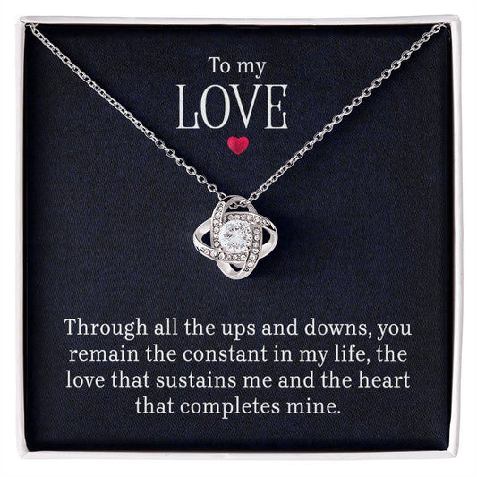To My Love Love Knot Necklace - Fallon Gifts