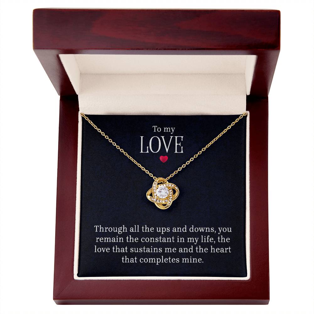 To My Love Love Knot Necklace - Fallon Gifts