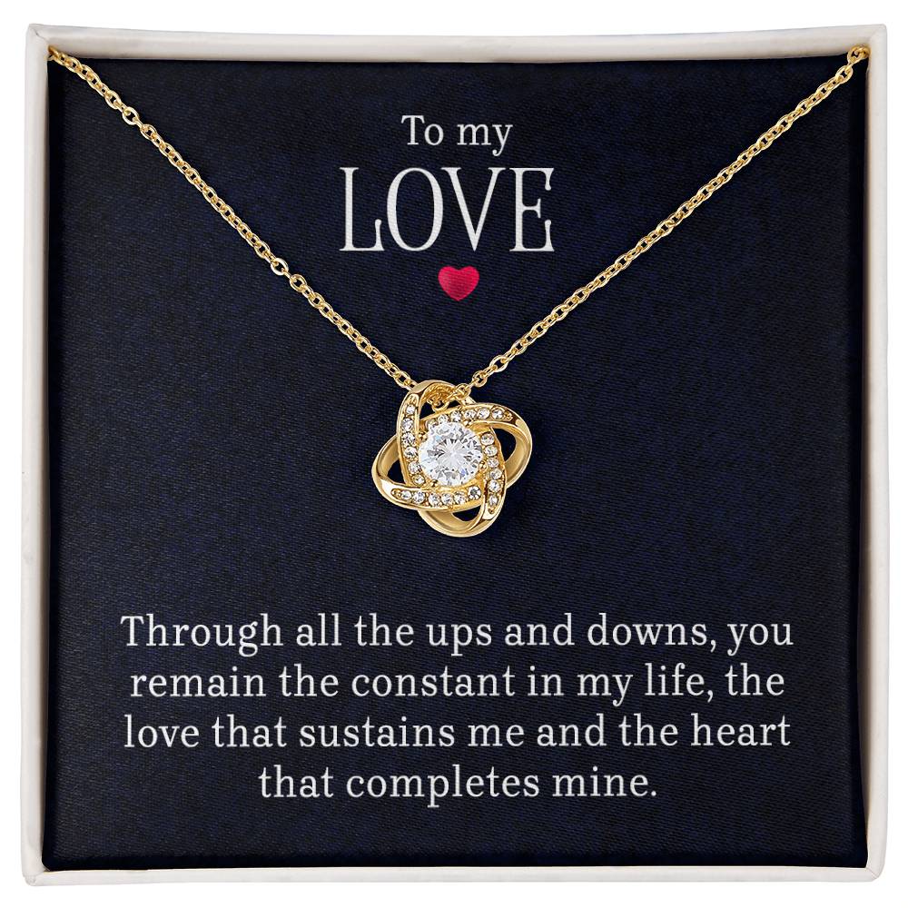 To My Love Love Knot Necklace - Fallon Gifts