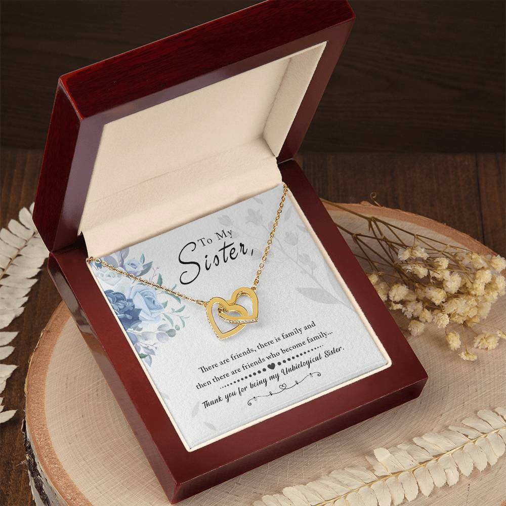To My Sister - Interlocking Hearts Necklace - Fallon Gifts