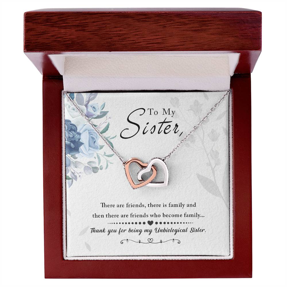 To My Sister - Interlocking Hearts Necklace - Fallon Gifts