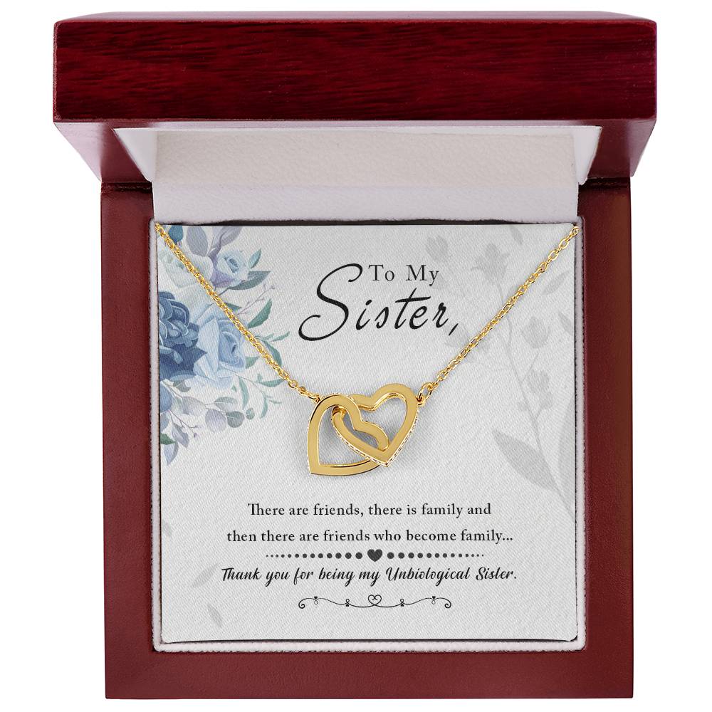 To My Sister - Interlocking Hearts Necklace - Fallon Gifts