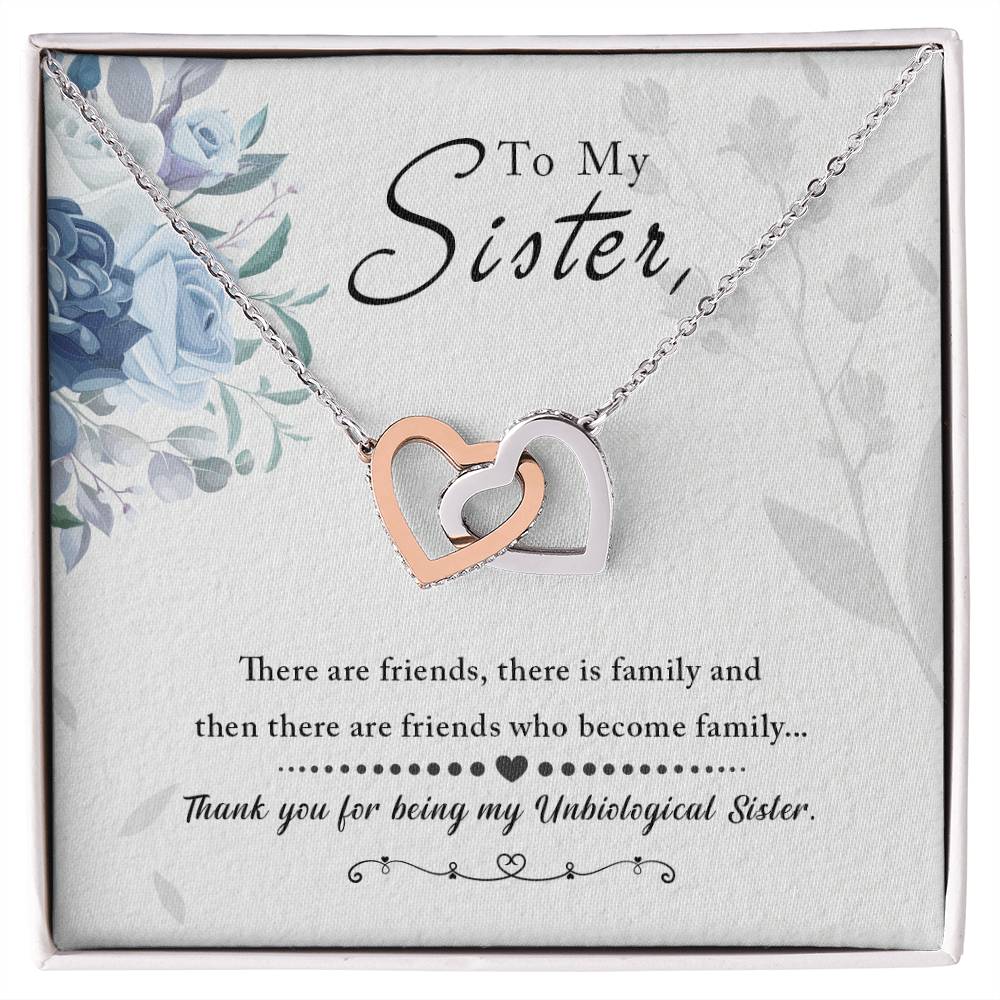 To My Sister - Interlocking Hearts Necklace - Fallon Gifts