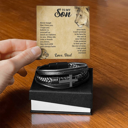 To My Son - Cross Bracelet - Fallon Gifts