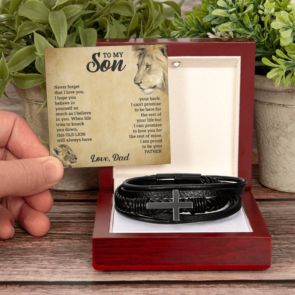 To My Son - Cross Bracelet - Fallon Gifts