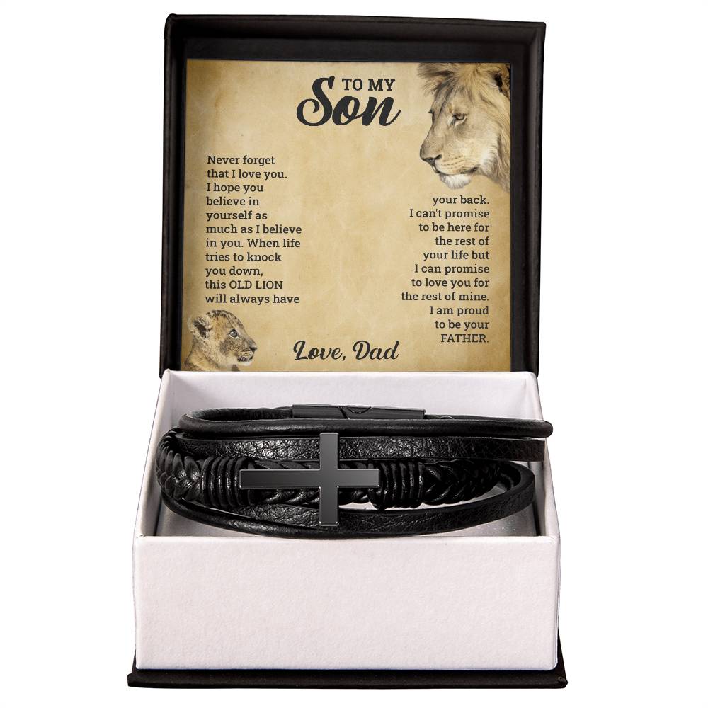 To My Son - Cross Bracelet - Fallon Gifts