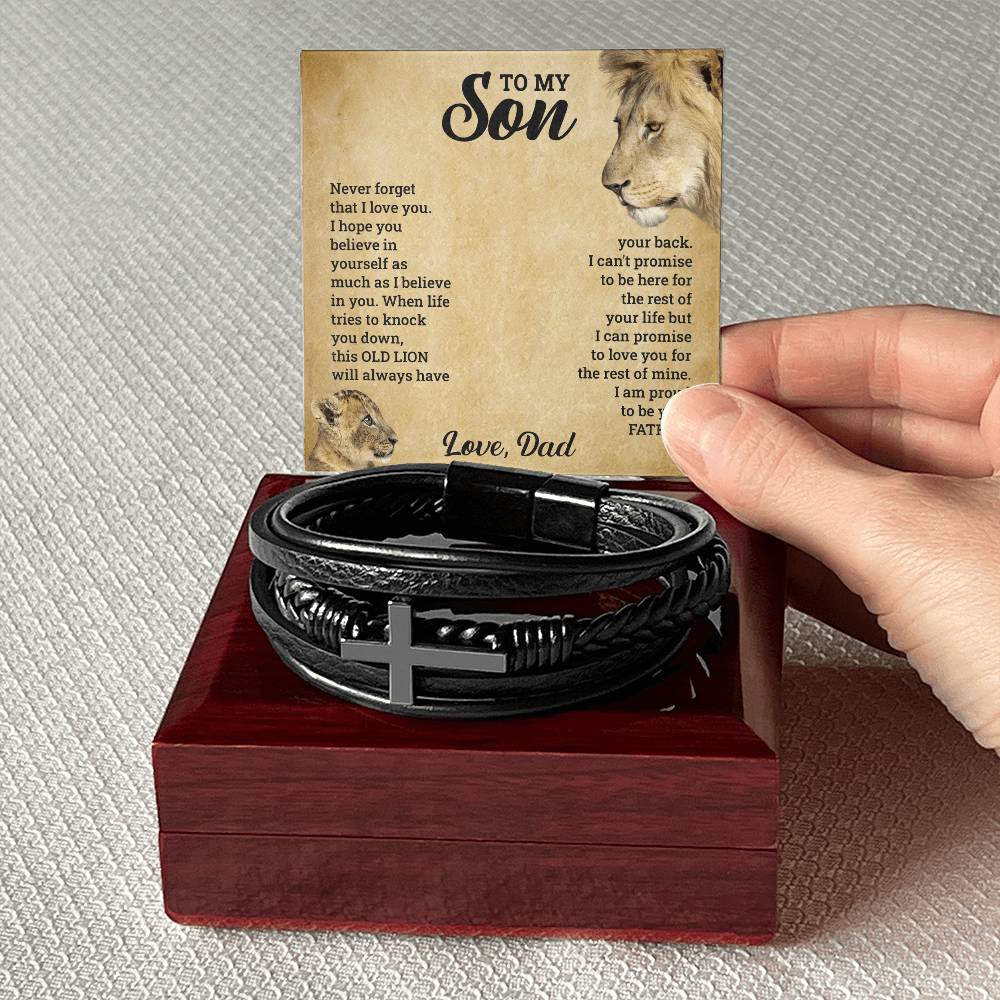 To My Son - Cross Bracelet - Fallon Gifts