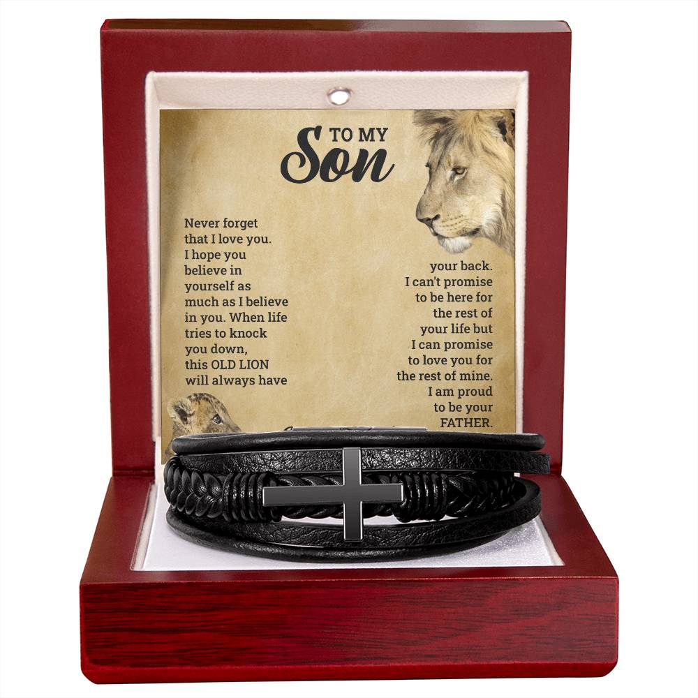 To My Son - Cross Bracelet - Fallon Gifts