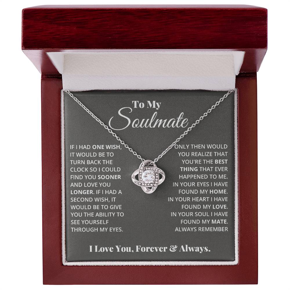 To My Soulmate - Love Knot Necklace - Fallon Gifts