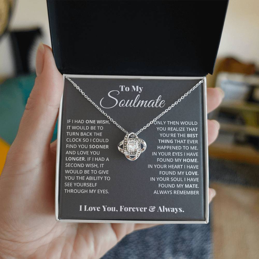 To My Soulmate - Love Knot Necklace - Fallon Gifts
