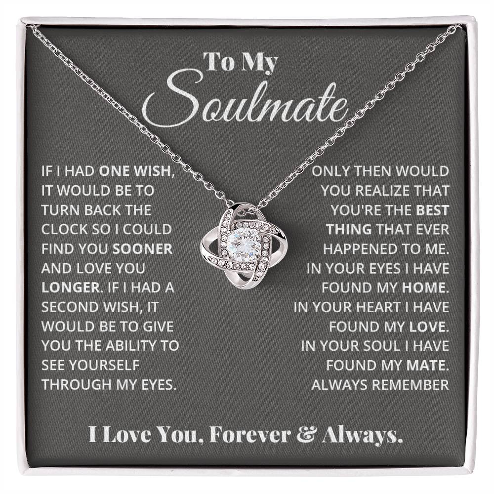 To My Soulmate - Love Knot Necklace - Fallon Gifts