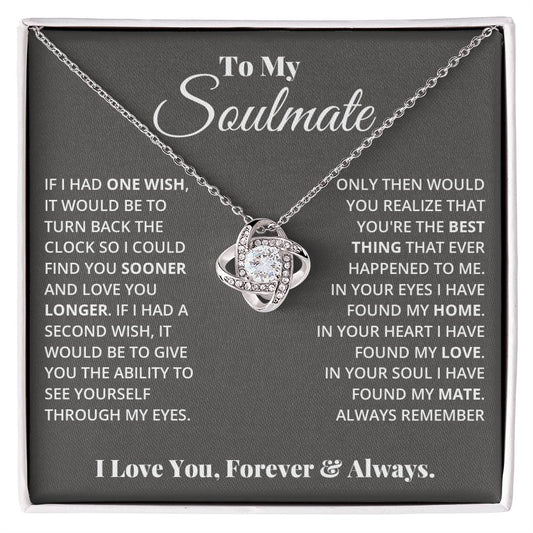 To My Soulmate - Love Knot Necklace - Fallon Gifts