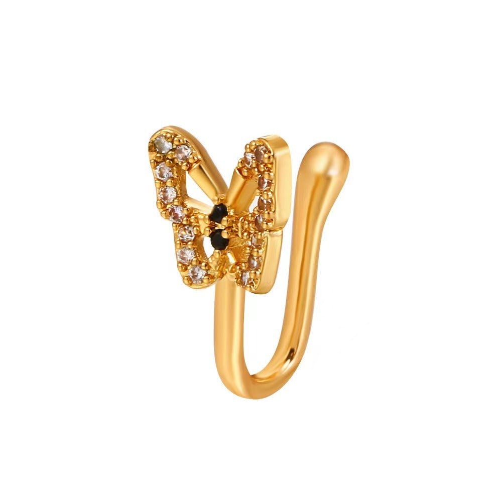 U - Shaped Butterfly Nose Ring Jewelry - Fallon Gifts