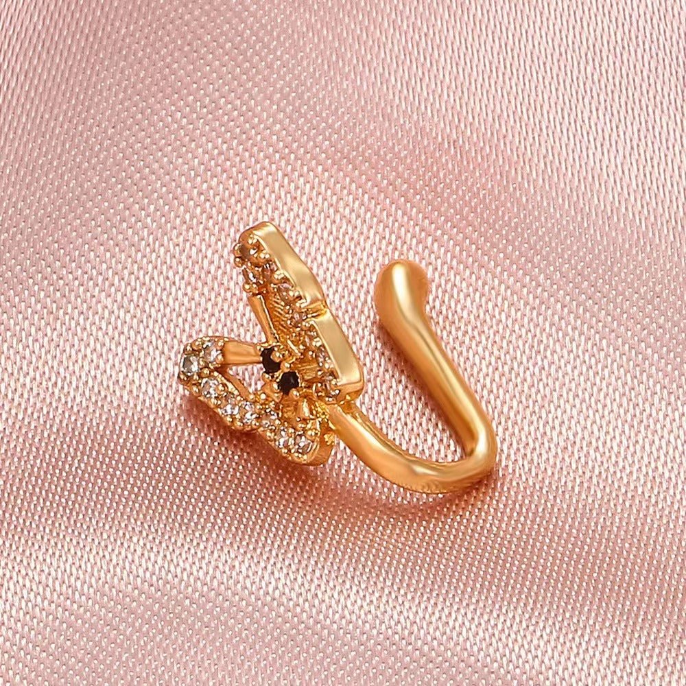 U - Shaped Butterfly Nose Ring Jewelry - Fallon Gifts
