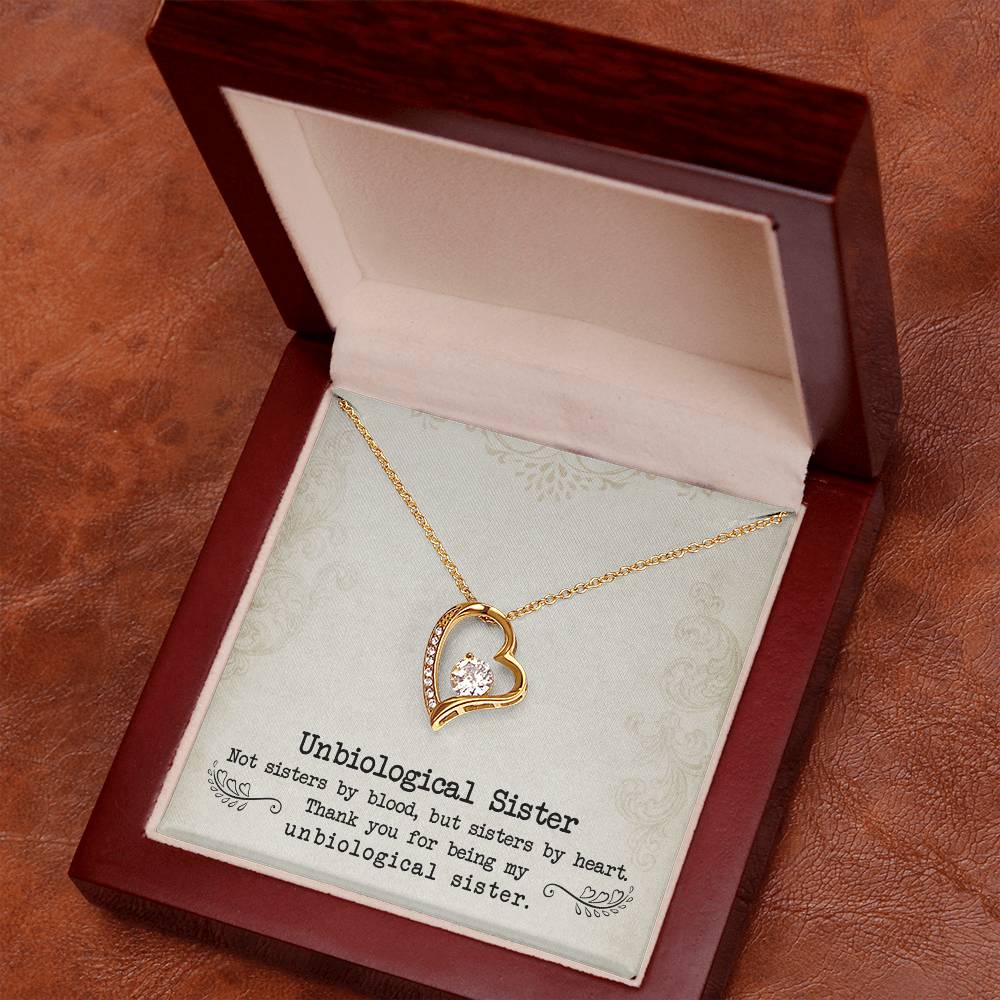 Unbiological Sister Forever Love Necklace - Fallon Gifts