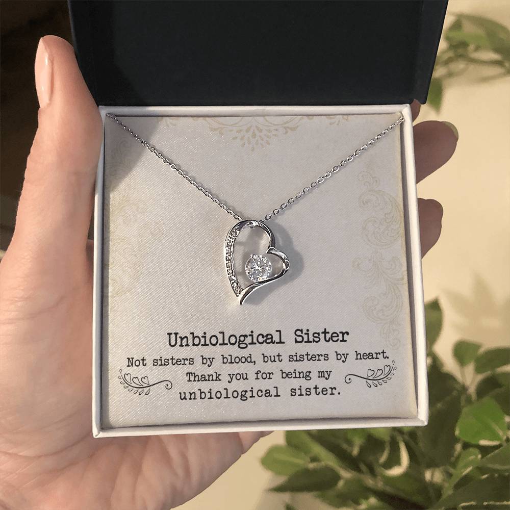 Unbiological Sister Forever Love Necklace - Fallon Gifts