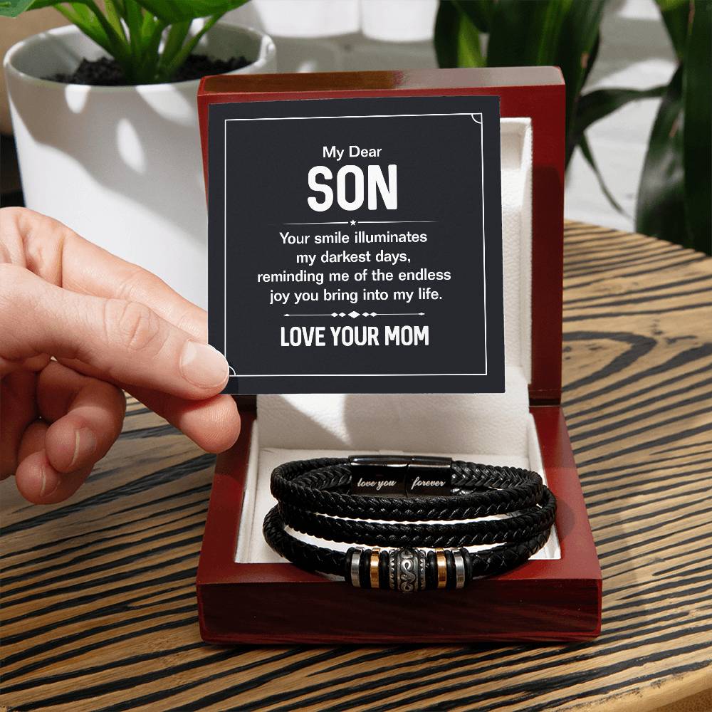 Your Smile - Mens Leather Bracelet - Fallon Gifts