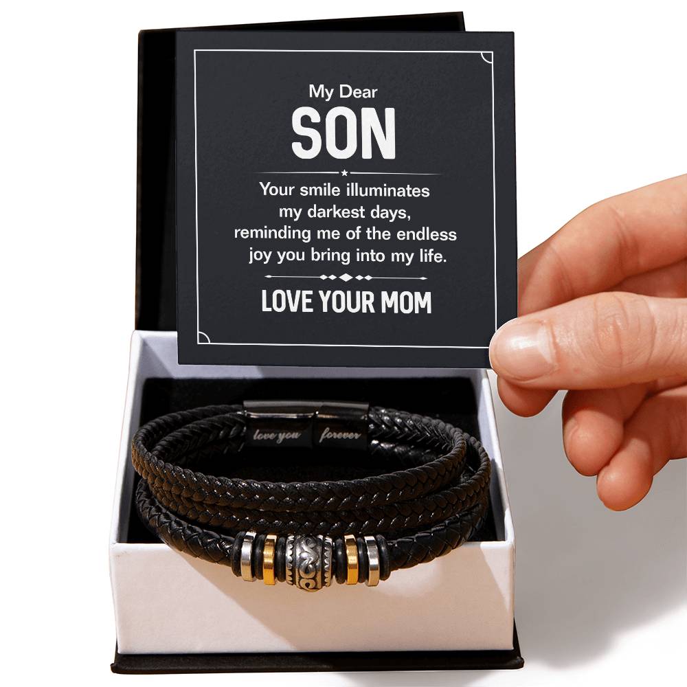 Your Smile - Mens Leather Bracelet - Fallon Gifts